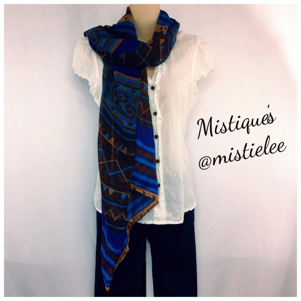 Boutique Beautiful Pashima Scarf Wrap FaLL Size Tribal 29”x62”